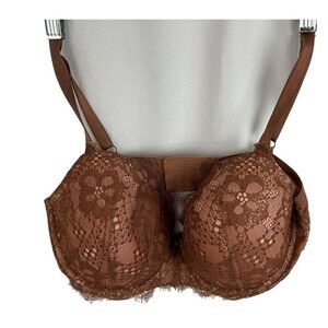 Lace Underwire Bra in Brown